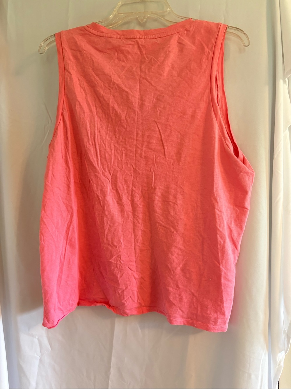 TWO J. Crew V-Neck Cotton Tank Tops - 1 Pink and 1 Blue - Picture 2 of 6